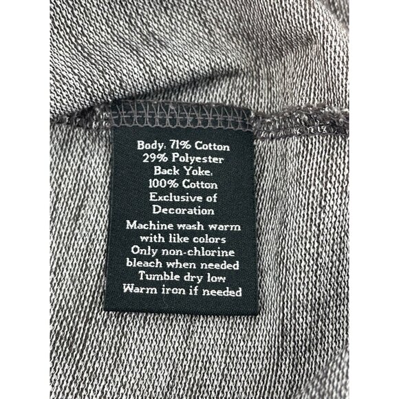 Rock & Republic Men's Polo Shirt Charcoal Gray Size Large Zipper & Pocket Cotton - Picture 8 of 9